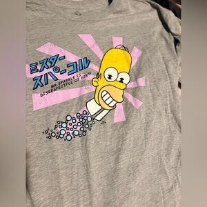 The Simpsons Homer Mr Sparkle Graphic Tee-Adult Unisex Size XL